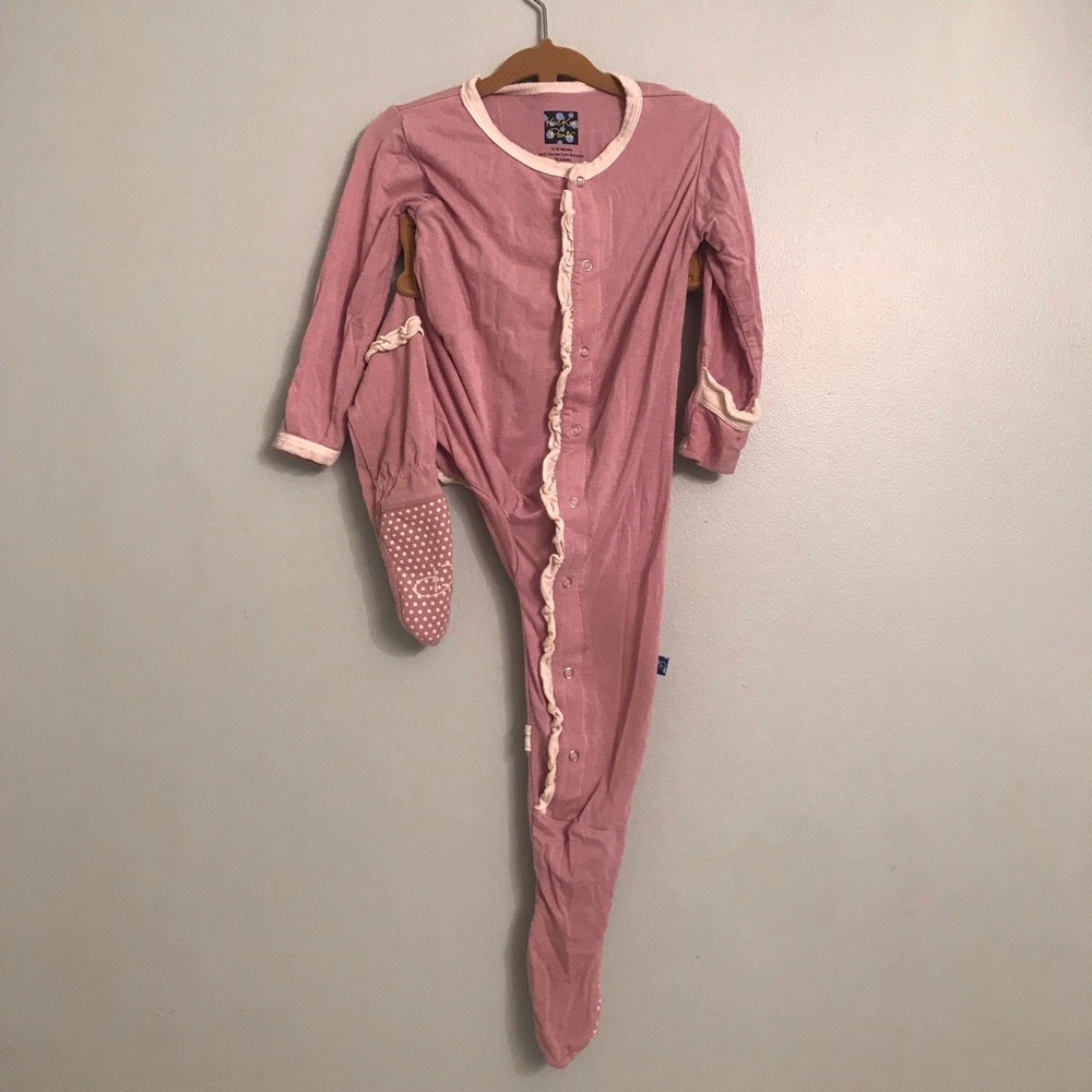 Kickee Pants Girls Ruffle Buns Footie